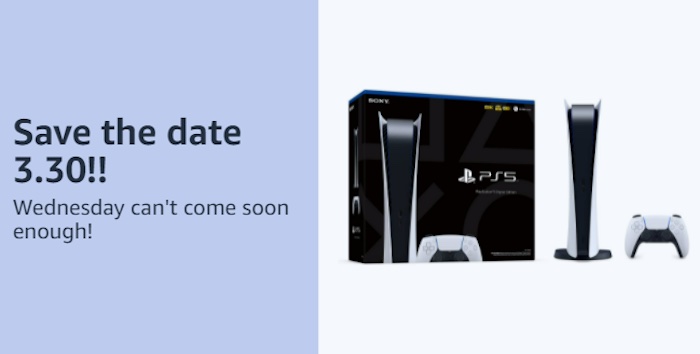 Amazon PS5 Digital Restock confermato il 30 marzo