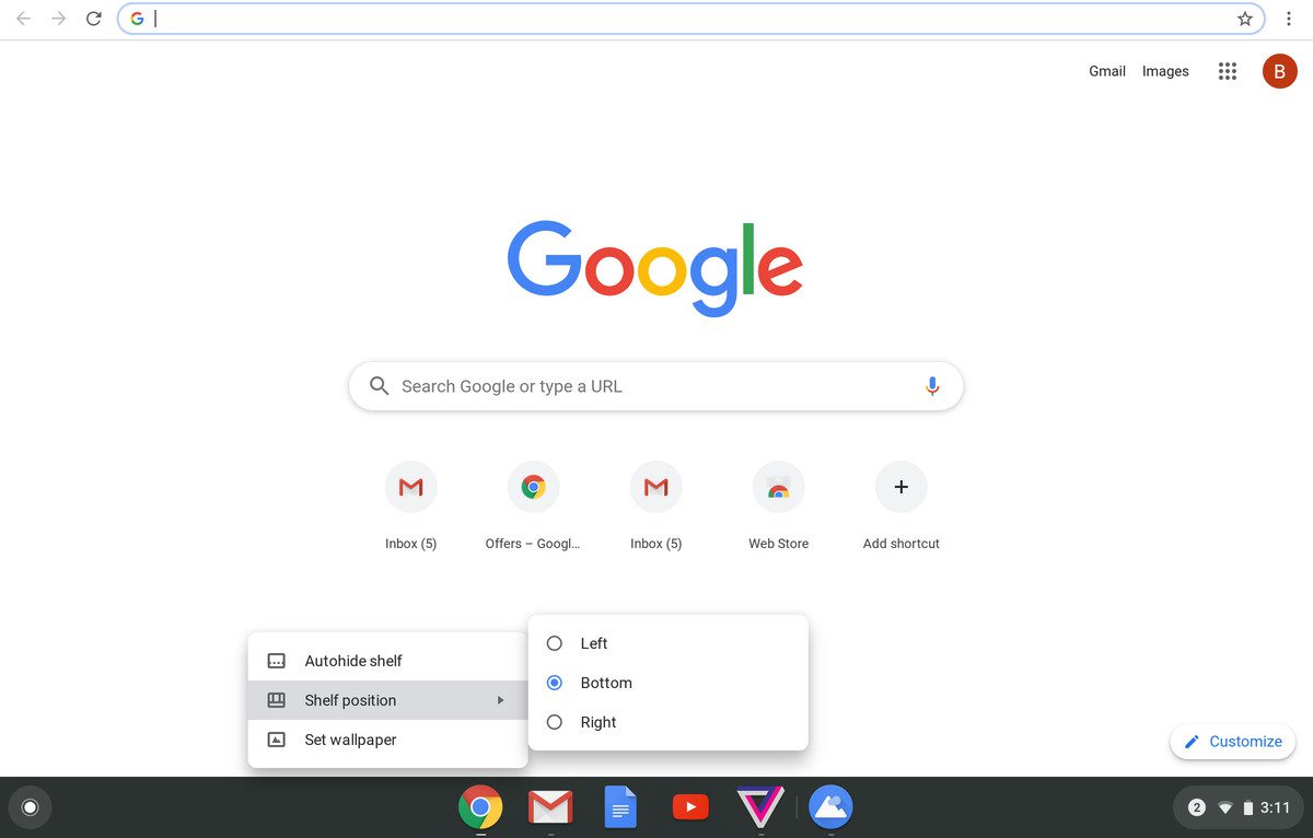 Personalizza il desktop del tuo Chromebook