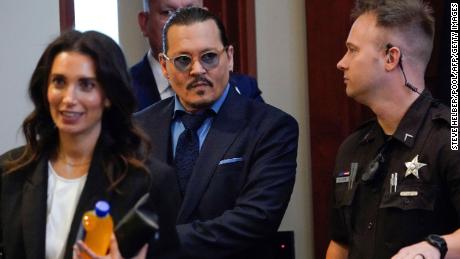 Johnny Depp in tribunale venerdì.