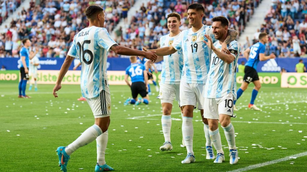 Argentina vs Estonia - Rapporto sulla partita di calcio - 5 giugno 2022