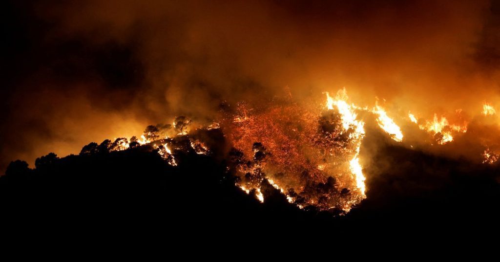 Gli incendi boschivi nel sud della Spagna costringono la città ad evacuare;  Tre feriti