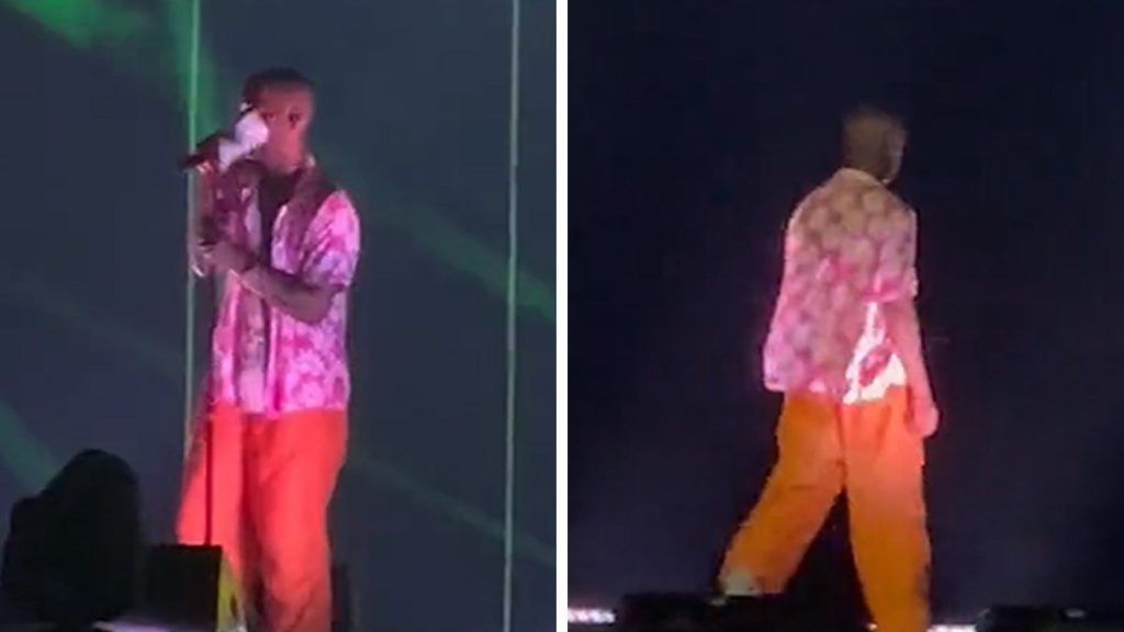 Kid Cody esce dal palco a Rowling Loud, Kanye West mostra sorpresa