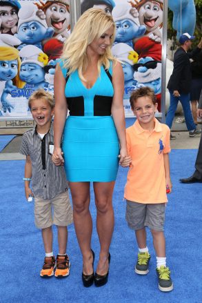 Britney Spears con i suoi figli Sean Preston e Jaden Federline The Smurfs 2 premiere, Los Angeles, USA - 28 luglio 2013