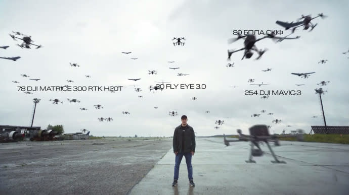 L'Ucraina porta in cielo un esercito di 472 droni contemporaneamente