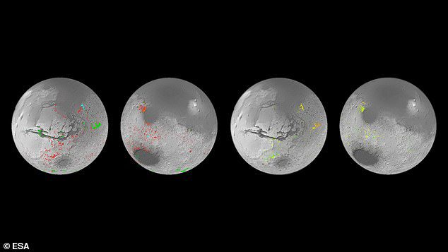 Gli scienziati dell'Agenzia spaziale europea (ESA) hanno creato la prima mappa dell'acqua di Marte, basata sui dati del Mars Express e del Mars Reconnaissance Orbiter della NASA.
