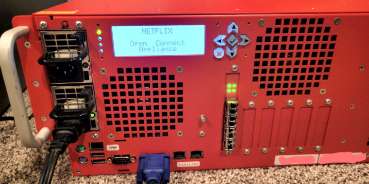 Redditor acquisisce il server cache Netflix di spegnimento con 262 TB di spazio di archiviazione