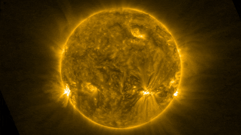 Guarda un serpente solare scivolare sulla superficie del sole - a 380.000 miglia orarie